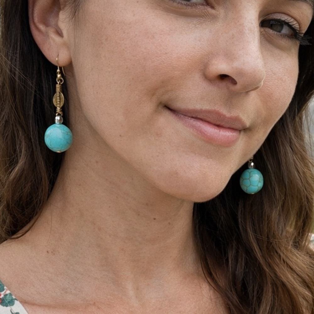 Elegant Turquoise Drop Earrings